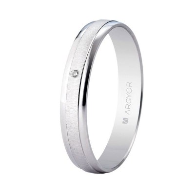 Alianza oro blanco diamante 5B35495D